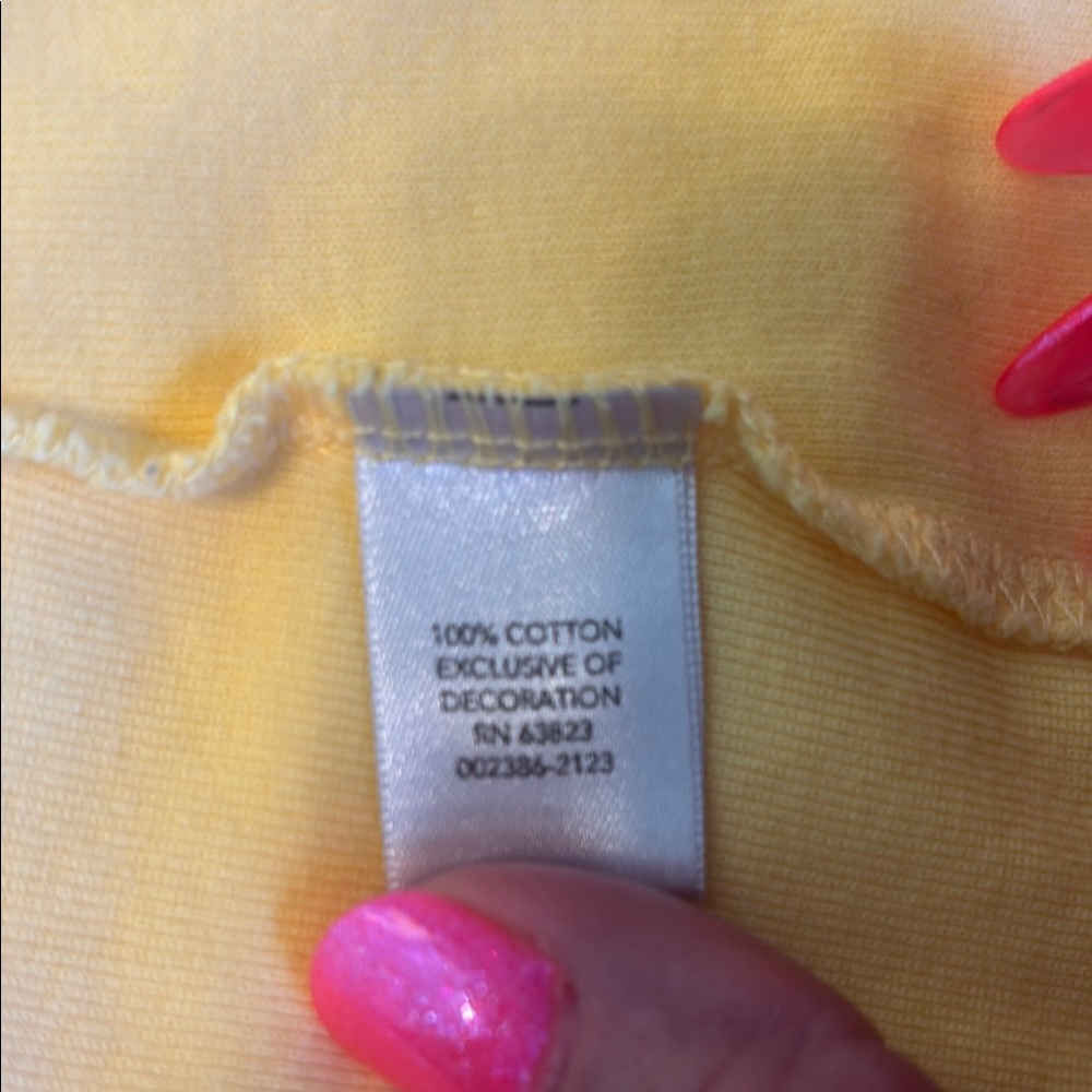 Christopher & Banks Yellow Lace-Up Women's Top - Picture 8 of 9